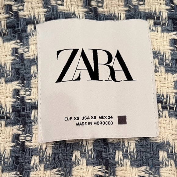 ZARA Houndstooth Tweed Oversized Jacket with Pearlized Buttons (Size XS) - Picture 8 of 11